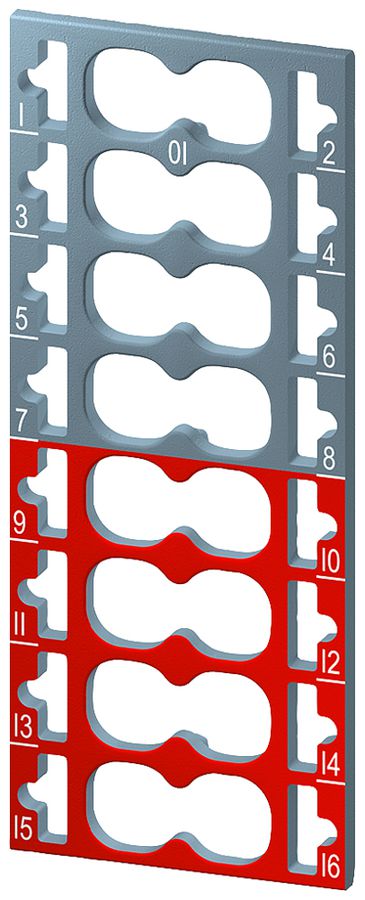 Plaquette de marquage Siemens SIMATIC ET200SP CC01 pour 16 push-in, 10 pcs