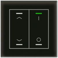 UP-Taster KNX RGBW MDT BE-GTL2TS.C1S 2T/4B Temp.Glas schwarz "Jalousie"-"I/O"