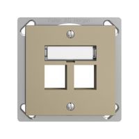 EB-Montageset EDIZIOdue FM.TE, Geradeauslass, für 2×Keystone, sand