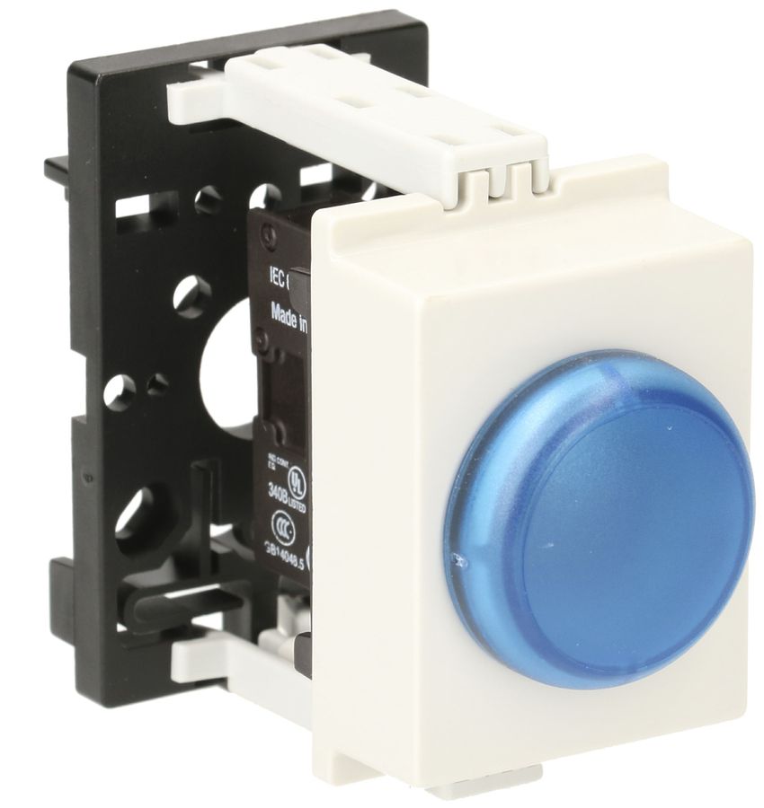 REG-Signallampe K&N, 24VAC/DC, 2TE, Kalotte blau