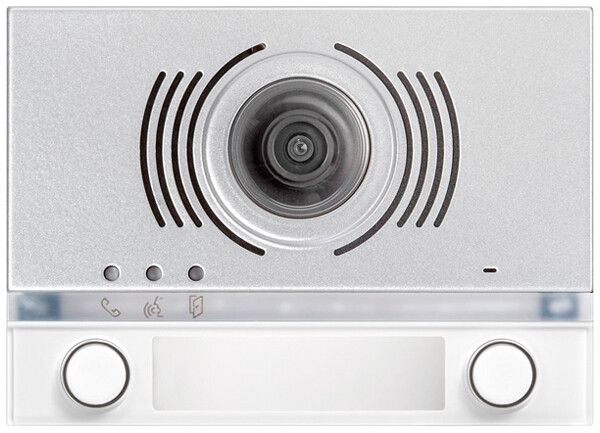 Plaque frontale p.module caméra et de haut-parleur Urmet Alpha, 2×bouton IP55 bc