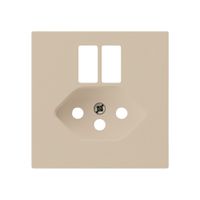 Placca frontale kallysto per presa 2×USB & T13 beige