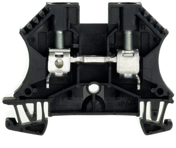 Durchgangs-Reihenklemme Weidmüller WDU Schraubanschluss 6mm² TS35 schwarz