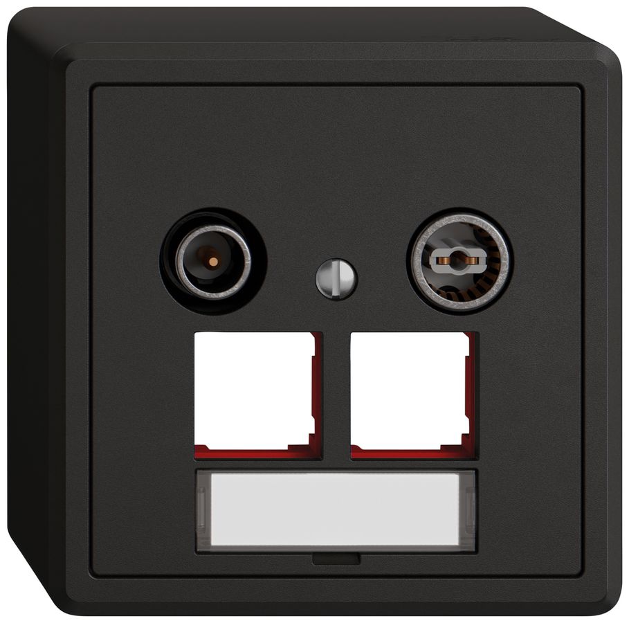 Prise multimédia AP TV-R EDIZIO.liv SNAPFIX® EASYNET p.2×RJ45 S-One 15dB no