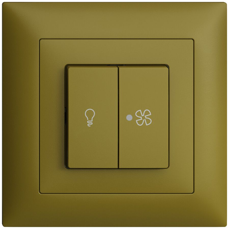 Kit frontale INC EDIZIOdue olive 88×88mm bottone doppio