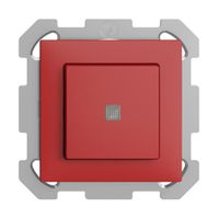 UP-Leuchttaster EDIZIOdue A-R/1P berry, mit Linse, LED gelb