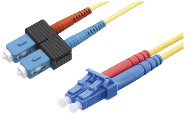 Cavo patch FO SM Duplex 2m LC blu, 2×SC blu