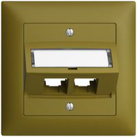 Kit di montaggio INC S-One EDIZIOdue FMI per 2×RJ45 obliquo, olive
