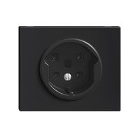 EB-Steckdose FH T25 16A schwarz, Schraubklemmen