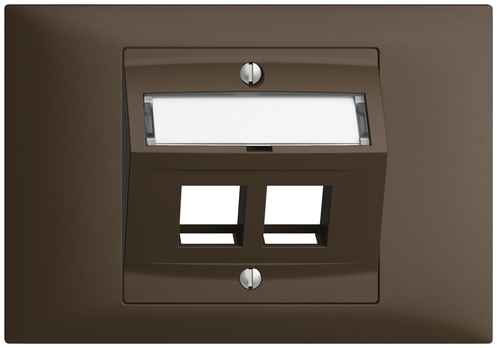 Kit de montage INC EDIZIOdue BKE, avec capot de sortie oblique 2×Keystone coffee