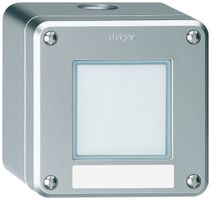 AP-Sonnerie-Drucktaster Hager robusto IP55 mit Bezeichnungsschild aluminium