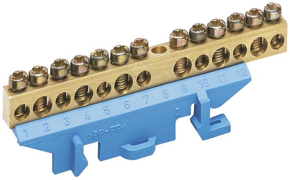 Barrette à bornes neutre Hager 6×16/7×10mm²