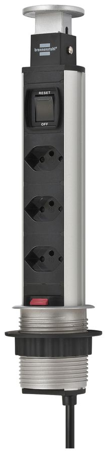Prise multiple de table Brennenstuhl Tower Power incorporé I/O 3×T13 250V no/al