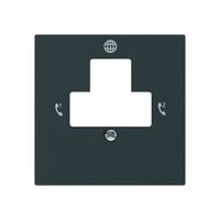 Placca frontale kallysto per presa di ritorno 2 DSL nero