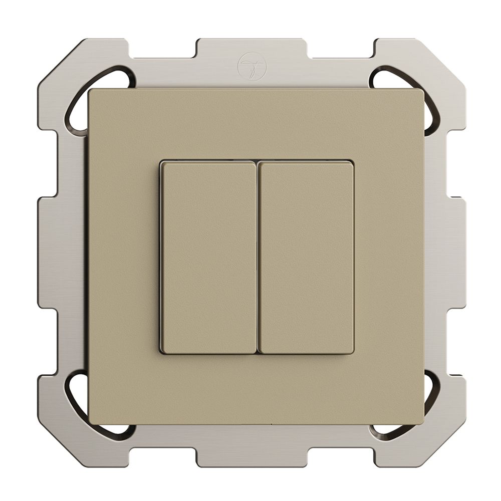 UP-Druckschalter 2K/2T Edue Wiser sand