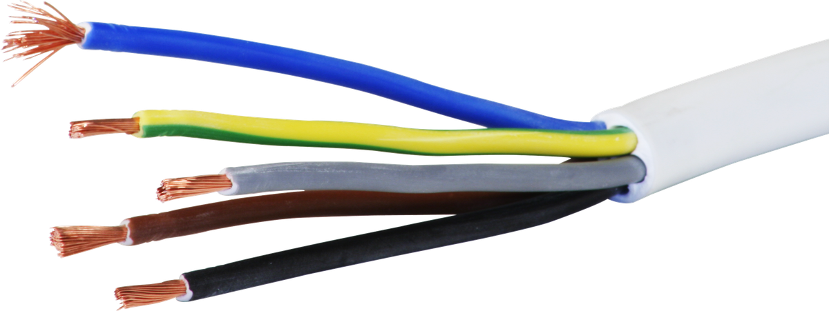Kabel Td 5×2.5mm² 3LNPE weiss Eca