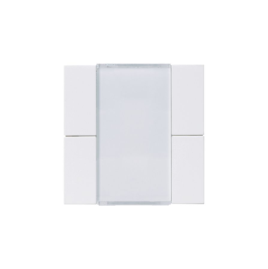 Face poussoir Hager basico KNX quadruple blanc 45×45mm