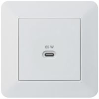 UP-USB-Ladesteckdose Hager kallysto.trend Typ C 65W 3250mA weiss