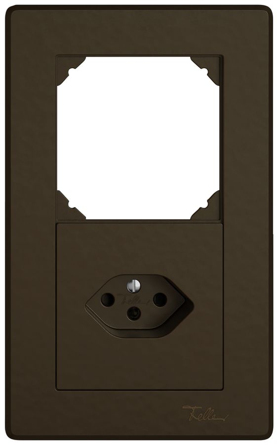 UP-Kombination EDIZIO.liv SNAPFIX® 2×1 156×96mm leer+1×T13 braun