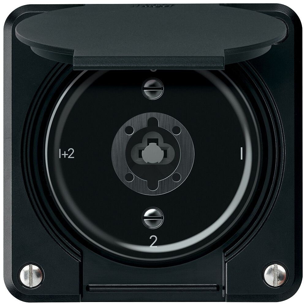 Schlüsselschalter robusto Serienschalter 16A 250V 86×86mm schwarz