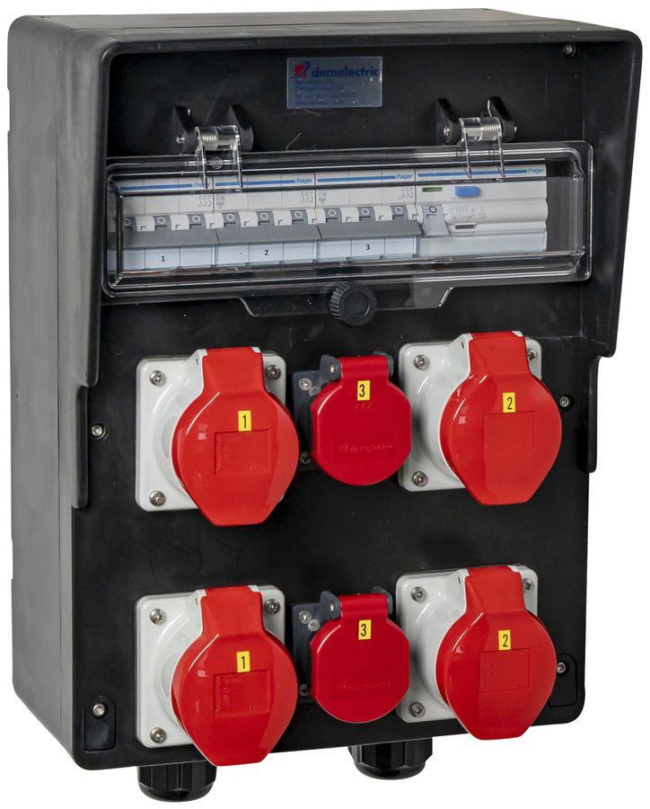 Stromverteiler DEM DB24685 40A 3×LS 1×FI 3×T25 4×16A