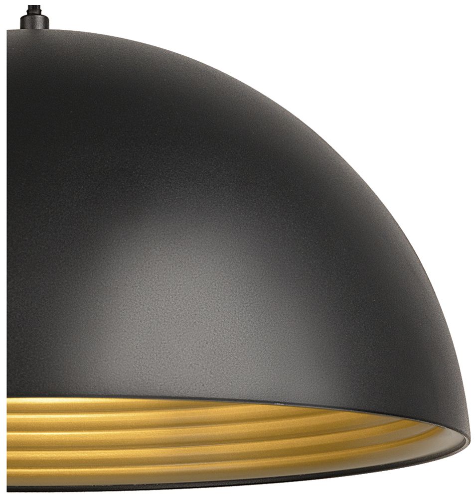 Pendelleuchte SLV FORCHINI M 40 AD1PH Si E27 1×40W DIM Ø400mm schwarz/gold