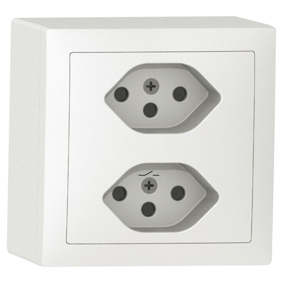 Presa AP Sidus 2×T13S bianco