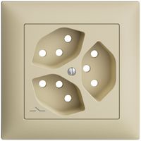 Frontset EDIZIOdue vanille 88×88mm 3×T13/1