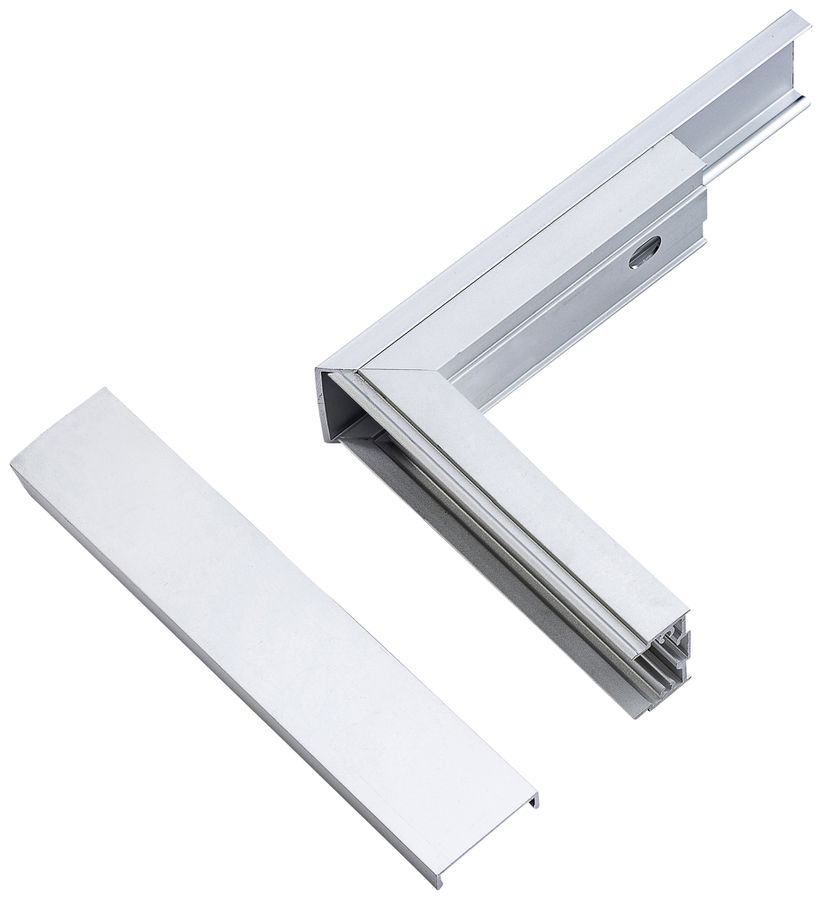 Angolo esterno ELBRO per canale 30×20mm alluminio argento anodizzato