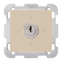UP-Drehschalter kallysto 2/1L beige mit Schloss Kaba 8