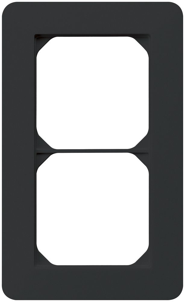 UP-Abdeckrahmen kallysto.trend 2×1 schwarz 94×154mm