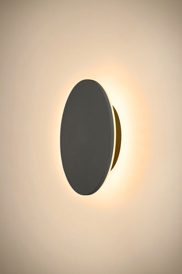 LED-Wandleuchte SLV D-RING M 15W 1260lm 827/830 IP65 DIM indirekt 250mm schwarz
