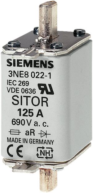 Fusibile HPC Siemens SENTRON 3NE SITOR DIN-00 25A gR, indicatore frontale