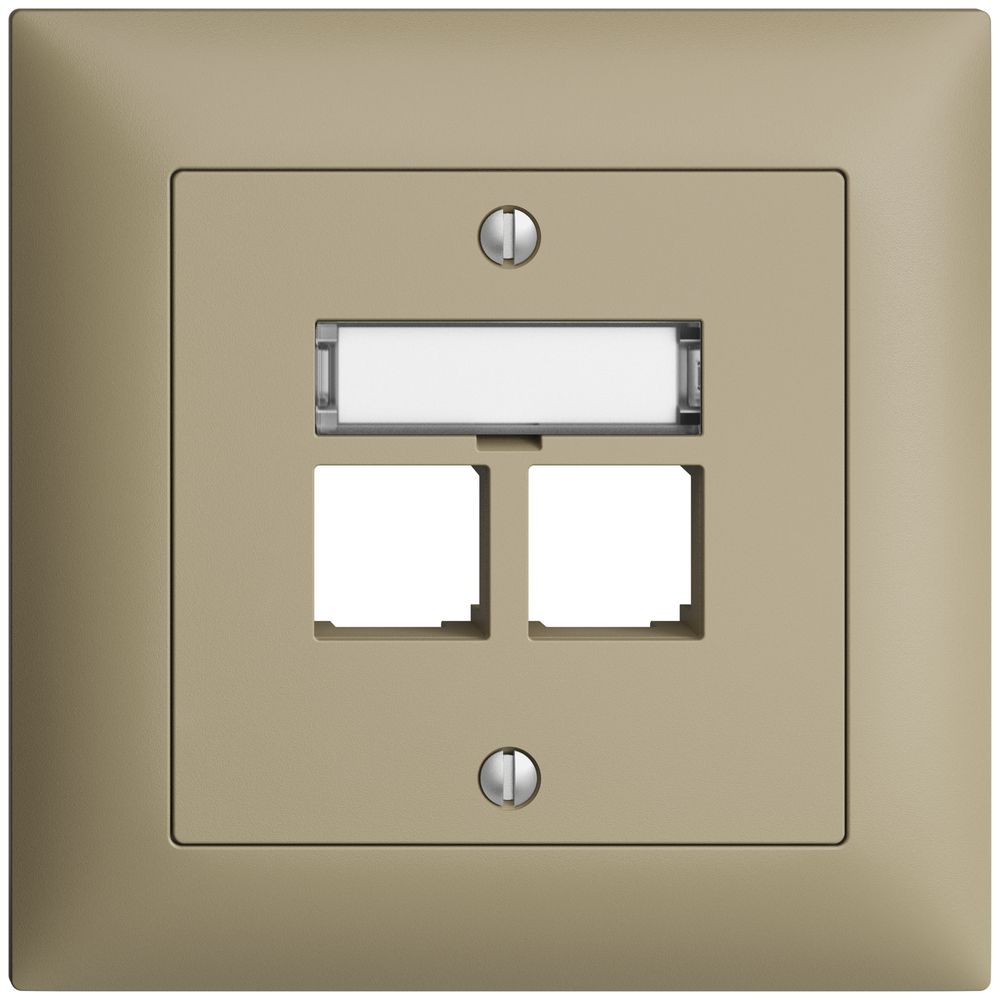 UP-Montageset S-One EDIZIOdue FMI für 2×RJ45 gerade, sand