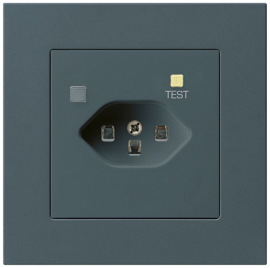 UP-Steckdose KPR T23 FI 30mA anthrazit