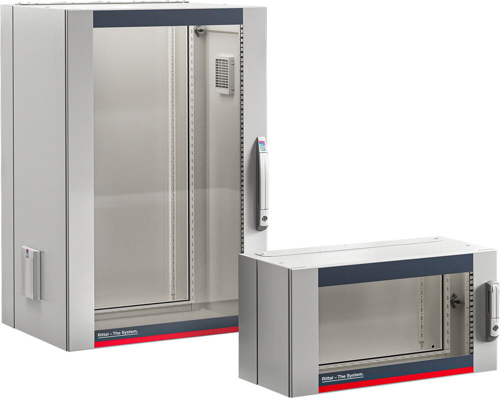 Coffret mural 19" Rittal AX 600×746×673mm 15UH filtre acier gris IP54