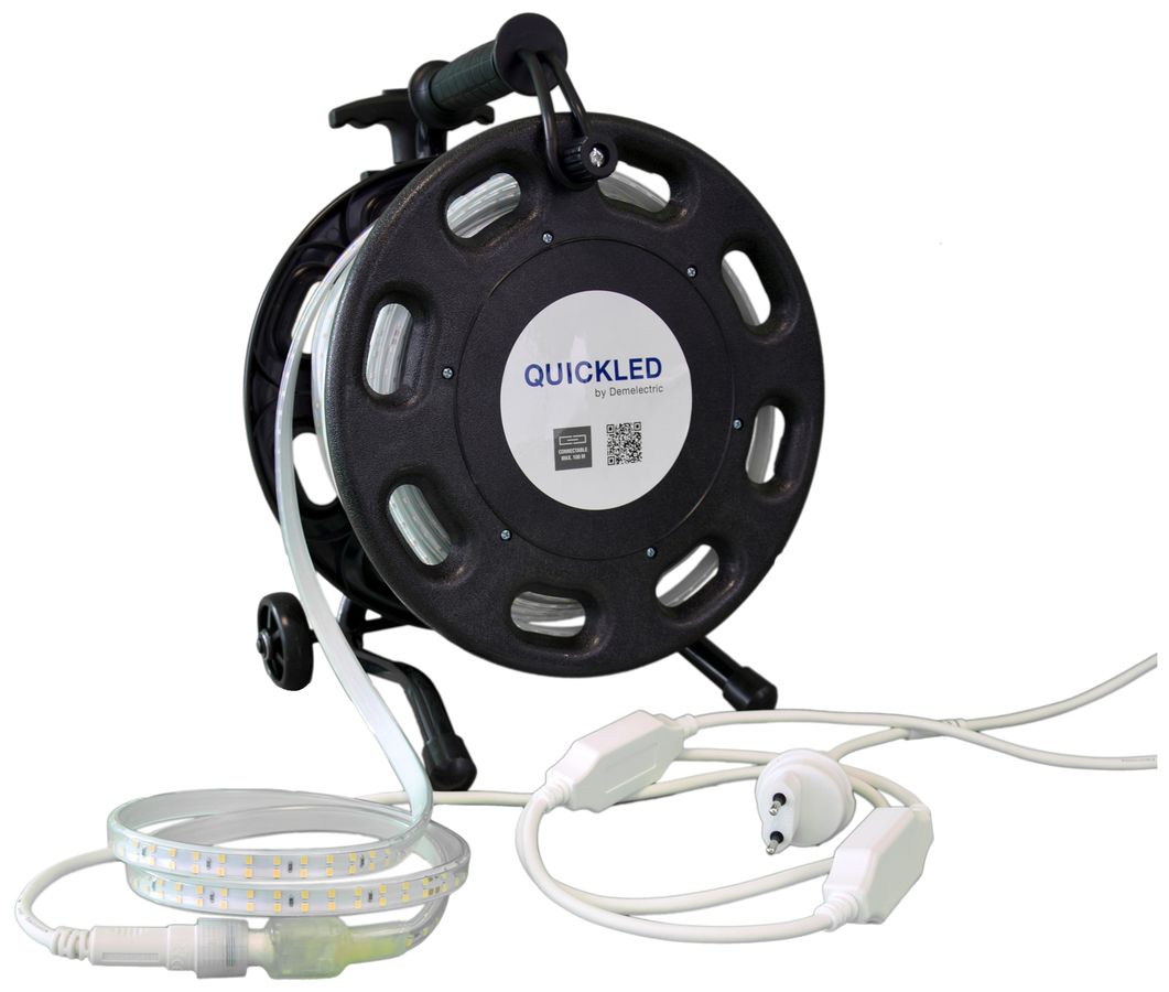 Fascia luminosa LED QUICKLED 180 IP65 240V 12W-1500lm/m 4000K 25m svolgit.1-lato