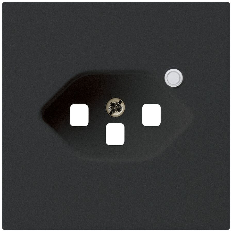 Piastra frontale per presa Hager kallysto 1×T23 illuminato H nero