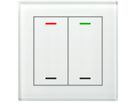 Pulsante KNX RGBW INC MDT BE-GTL20W.01 2t/4a vetro bianco "neutrale"