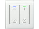 Poussoir KNX RGBW ENC MDT BE-GTL2TW.C1 2t/4a temp.verre blanc "jalousie"-"I/O"