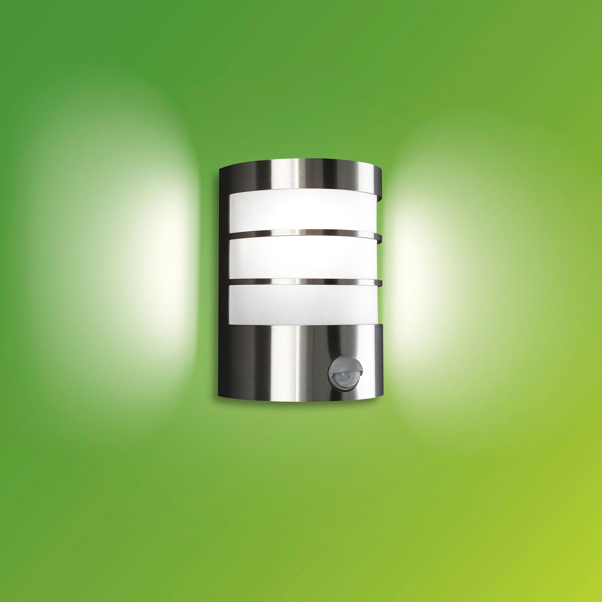 Applique Philips Calgary IR E27 SEN 1×60W IP44 VAR acier fin