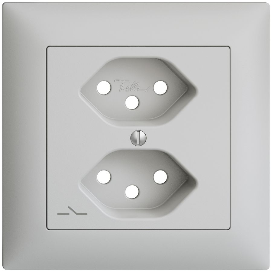 Kit frontale EDIZIOdue grigio chiaro 88×88mm 2×T13/1