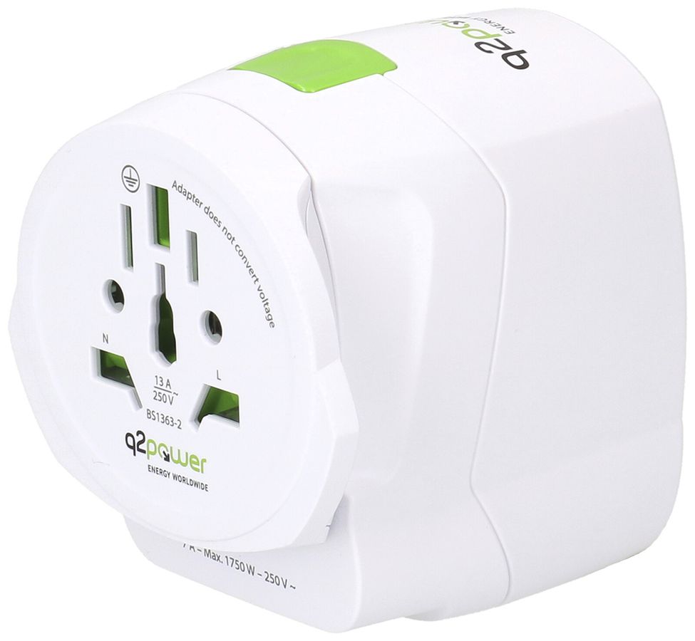 Übergangsstecker MH q2power QDAPTER LIGHT USB AC WORLD