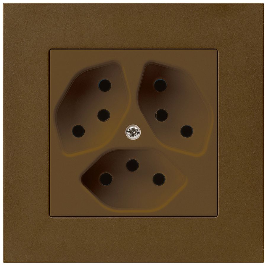 UP-Steckdose kallysto.pro 3×T13 braun