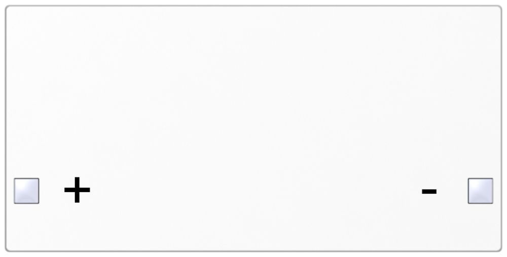 Taste SIDUS 2/4f zu Tastsensor mit Aufdruck +/-, weiss glänzend