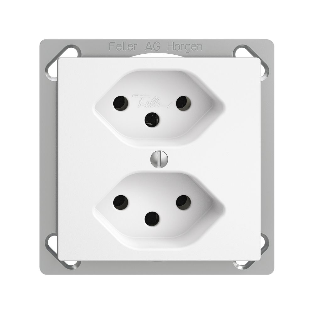 Prise INC EDIZIOdue 2×T13 blanc