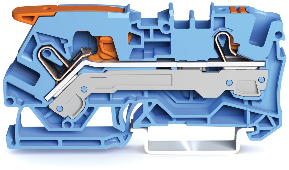 Borne de passage WAGO TopJob-S 6mm² 2L bleu série 2106