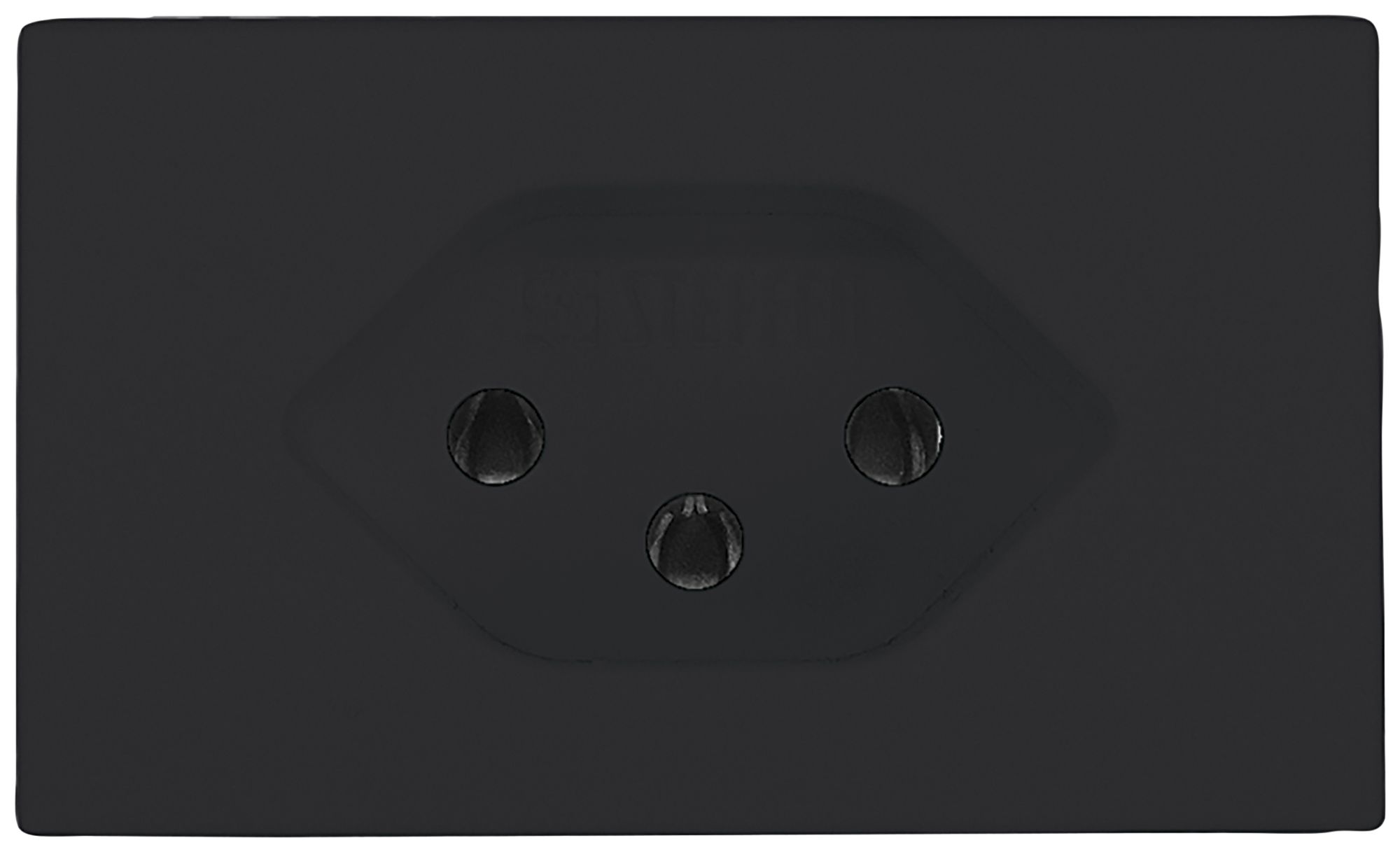 FLF-Steckdose A. Steffen 1×Typ 13 10A 250V 62.5mm×37.5mm schwarz