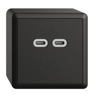 AP-Steckdose USB 18W 2×Typ C Feller EDIZIOdue FX54 230V 3600mA schwarz