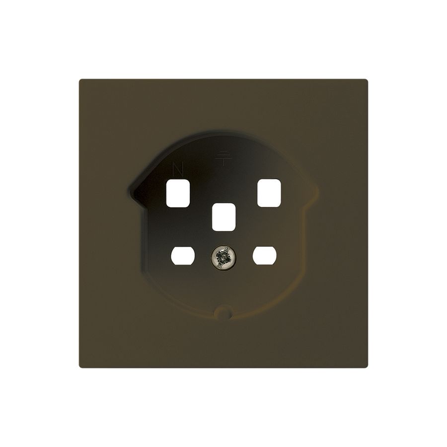 Frontset HA kallysto für Steckdose Typ 25 mit Steckklemmen braun